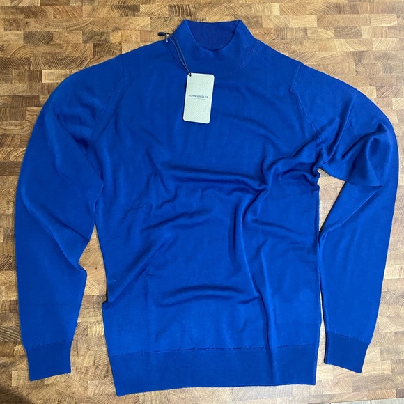 JOHN SMEDLEY Marino Wool MOCK TURTLENECK - Picture 1 of 6